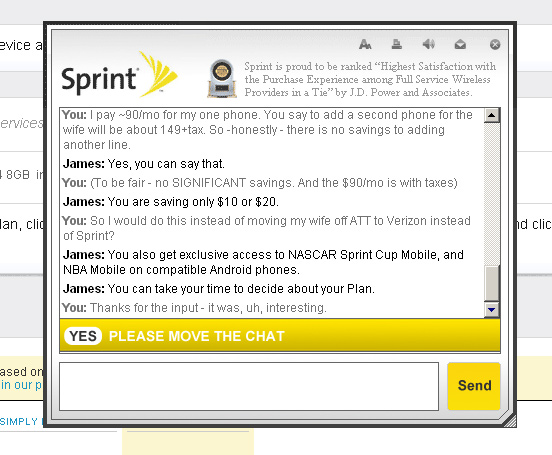 Sprint chat
