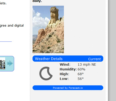 Geistlinger.com weather integration