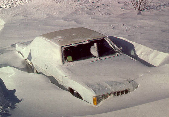 Snowed-in Olds 88; Glenview, IL, 1979