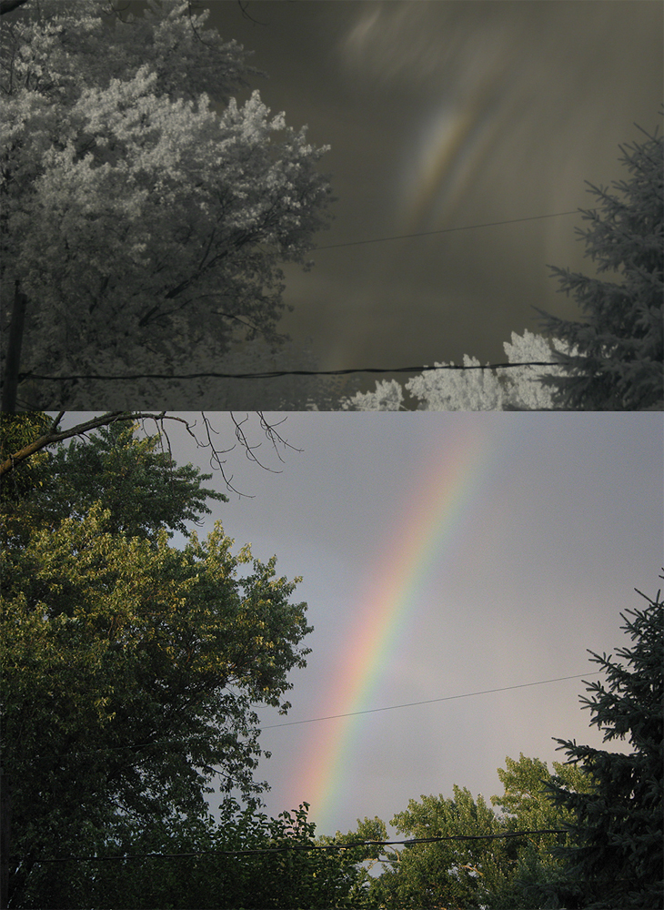 Rainbow - IR and natural light