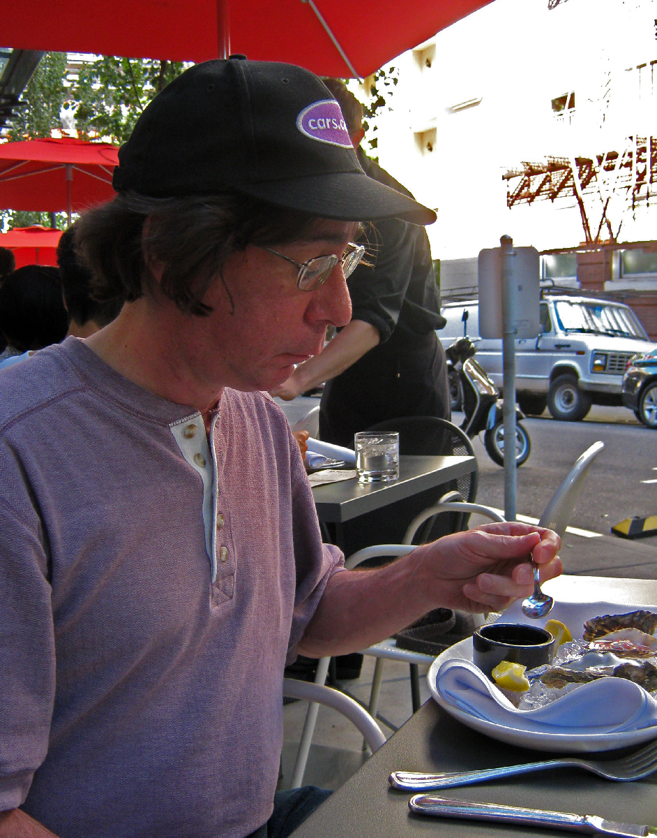 Unflattering pic of me eating oysters