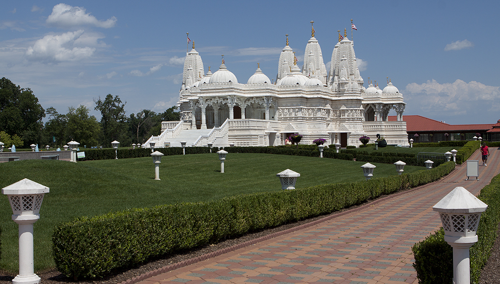 Outside the temple, looking east