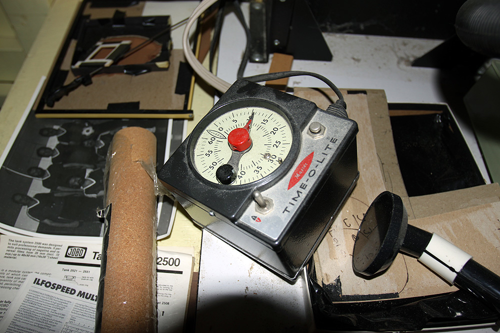 Stuff on the base of my enlarger - back in the film days. I miss it and NOT..
