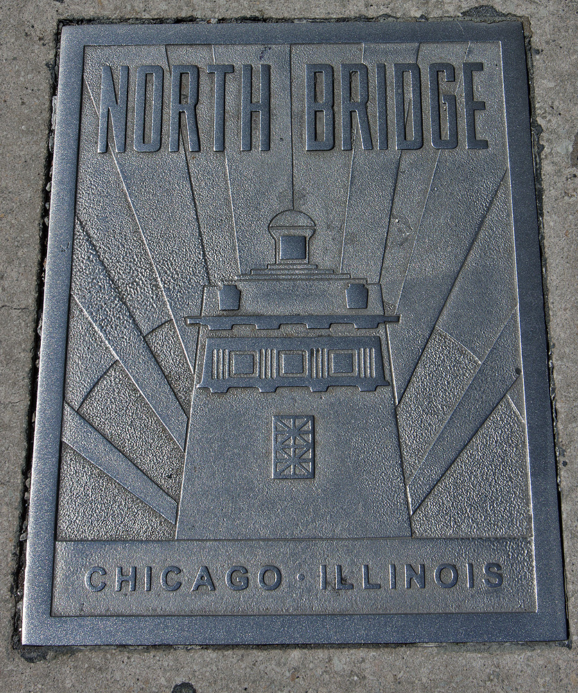 Marker for bridge across Michigan Avenue