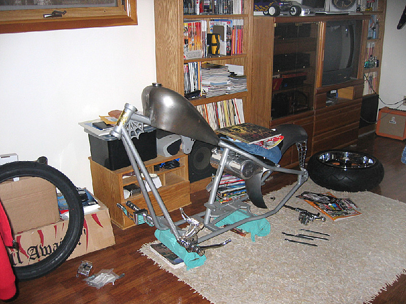 West Coast Chopper frame in the ... bedroom?