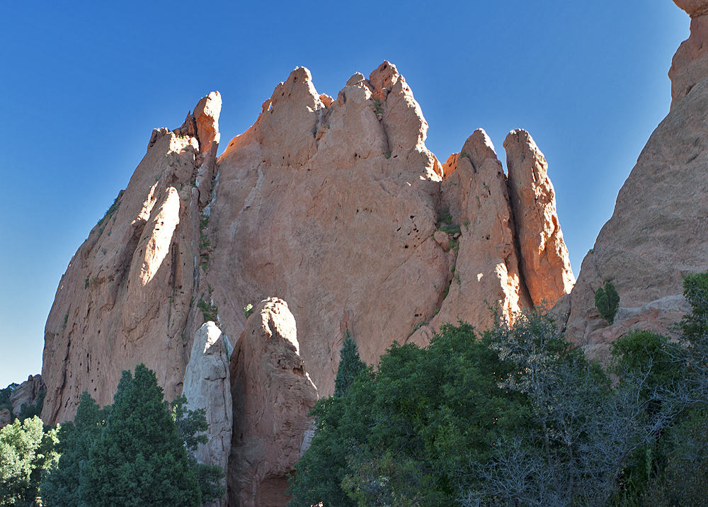 Twin Spires (foreground); Signature Rock - looking NE