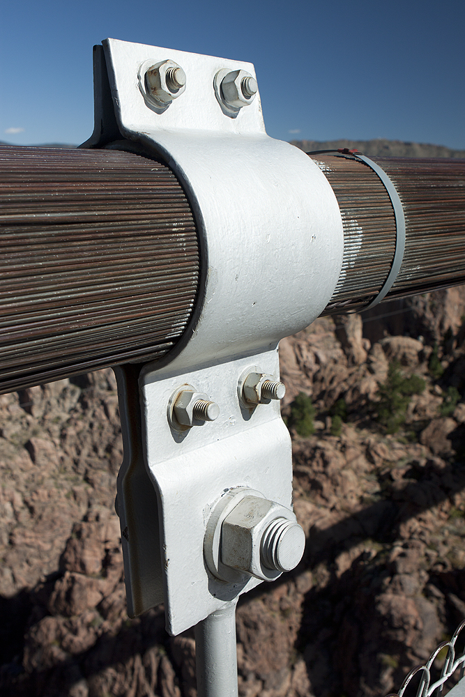 Cables that help hold up this bridge