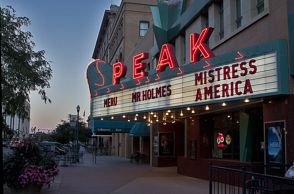 Old time marquee; dusk