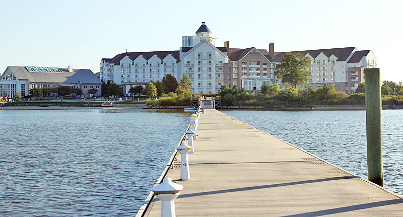 View back to resort from jetty