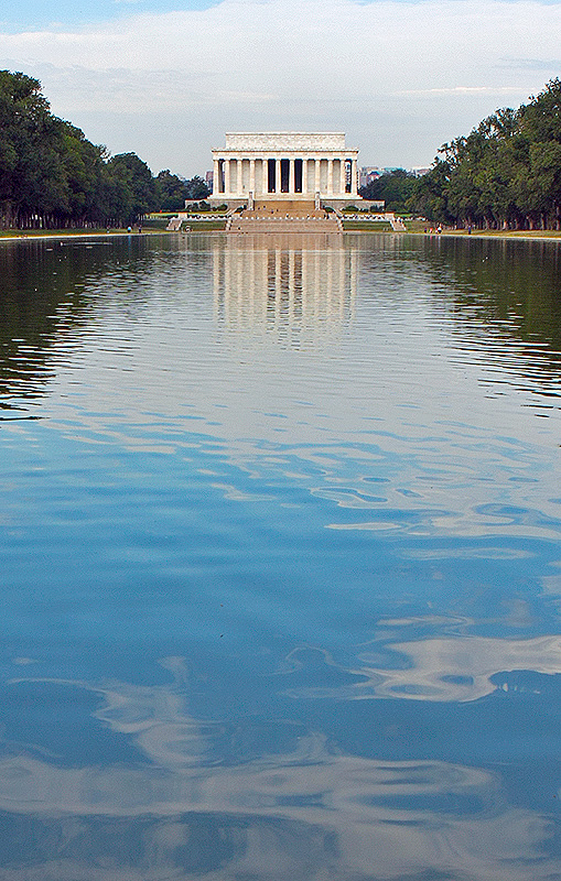 Across the reflecting pool