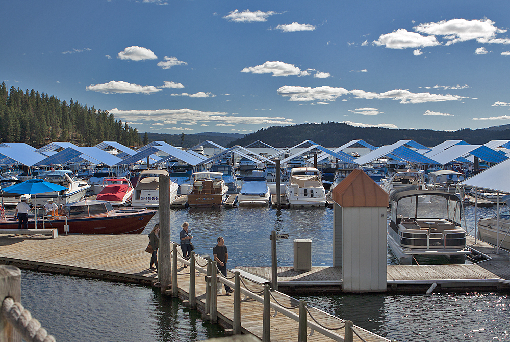 Nice marina; the lake beyond is great