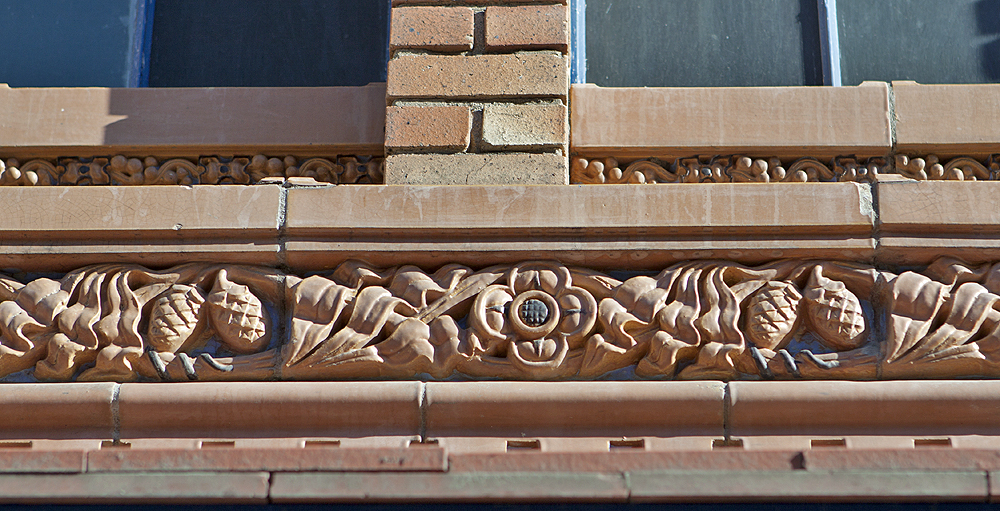 Facade detail - brick and carvings