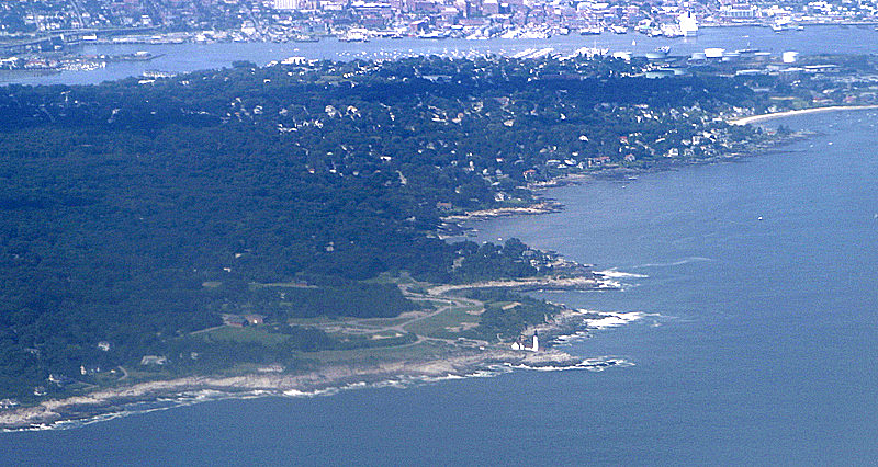 Top: Portland; Bottom: Lighthouse on Cape Elizabeth