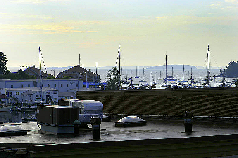 View from our room, looking east into the harbor