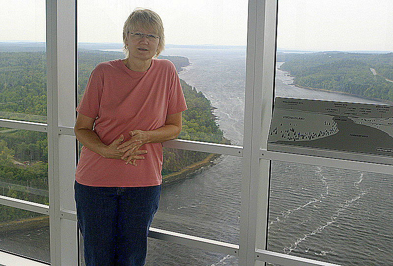 Romy on Penobscot Narrows Bridge Observatory