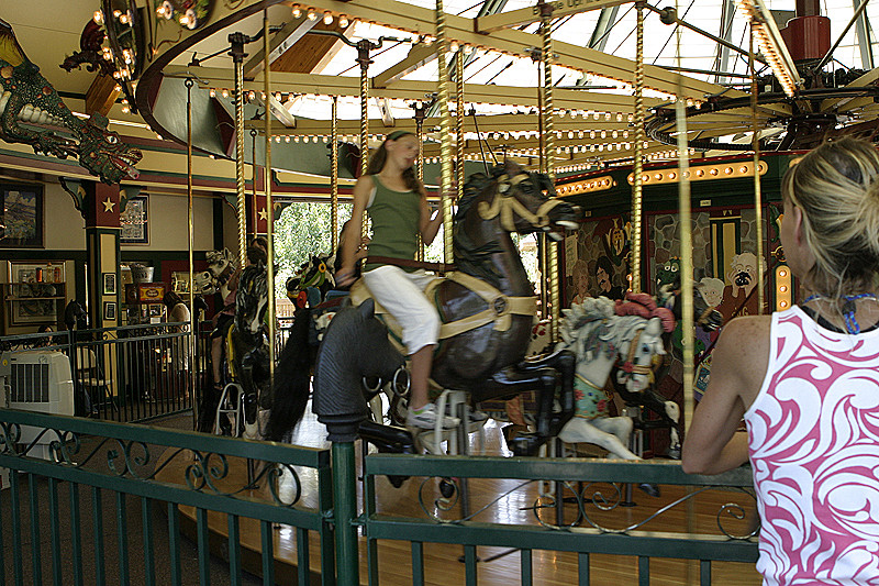 One of few solid-wood horse carousels still in operation.
