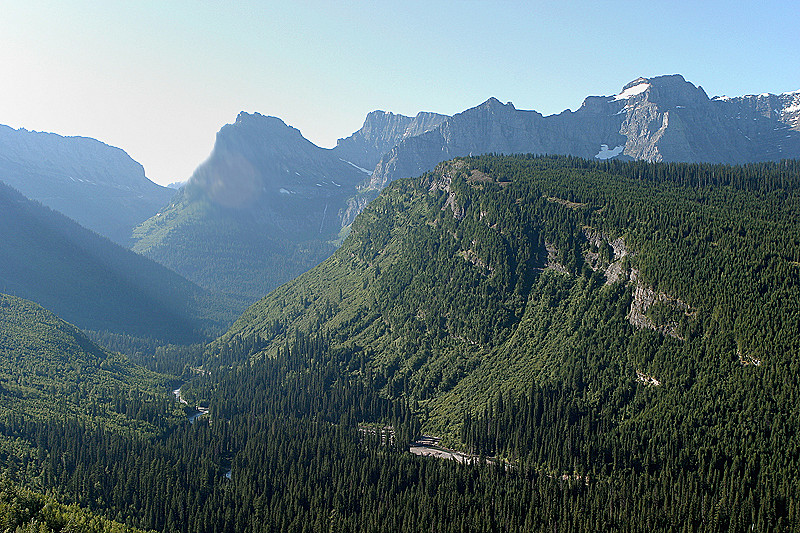 Going to the Sun Road; Looking west/southwest