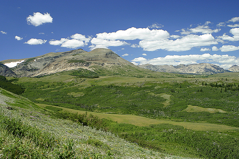 Looking west into the foothills of Glacier National Park