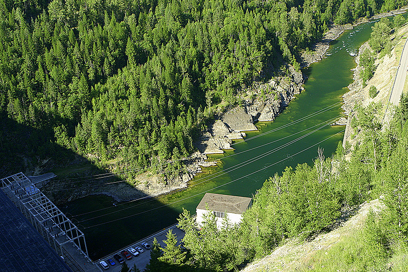 Base of dam