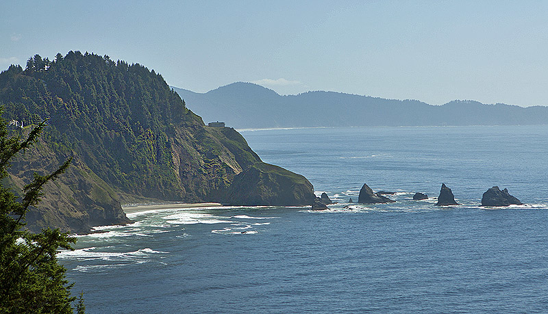 North of Tillamook, looking south through haze