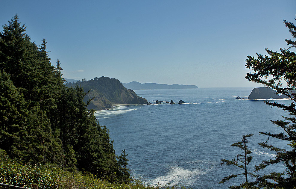 Looking south through haze