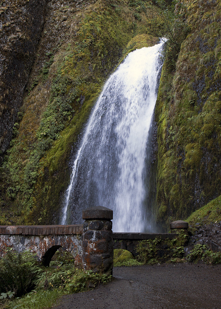 At the edge of Wahkeena Falls