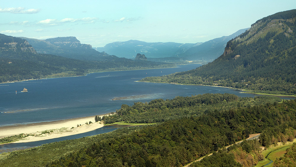 Columbia River, looking east, up river