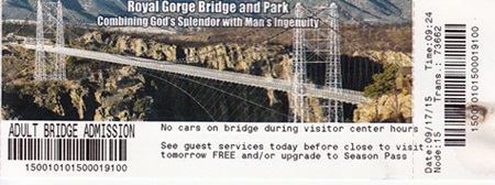 Ticket to drive over the bridge