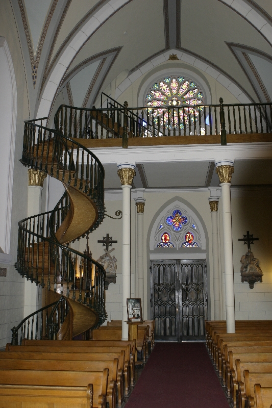 Famous Floating Staircase, Loretto Chapel, and Choir Loft