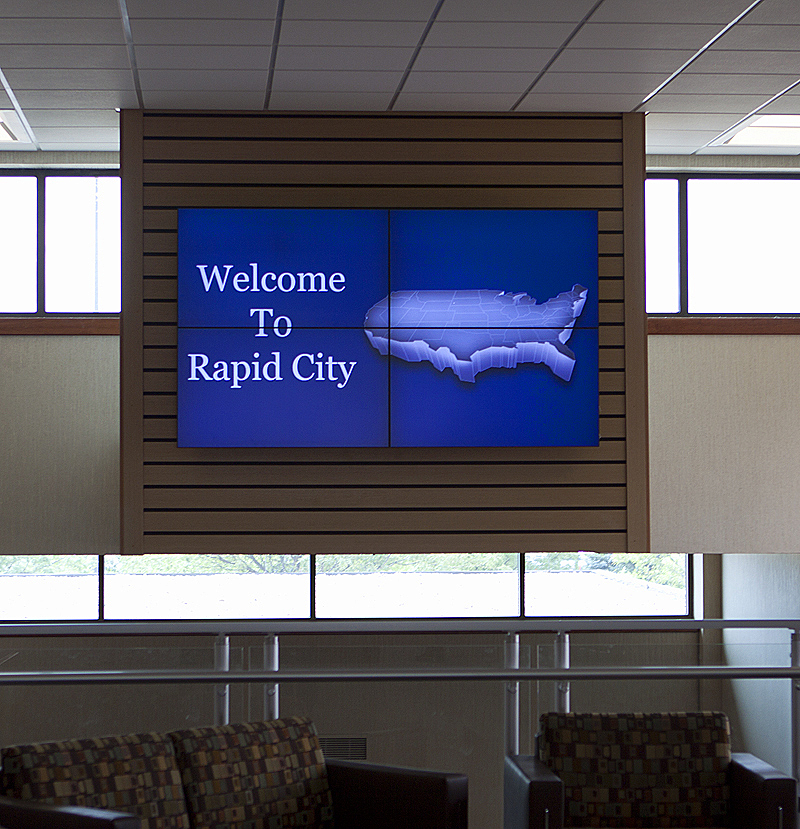 In the Rapid City, SD, airport. Appears to be fairly new; well done.