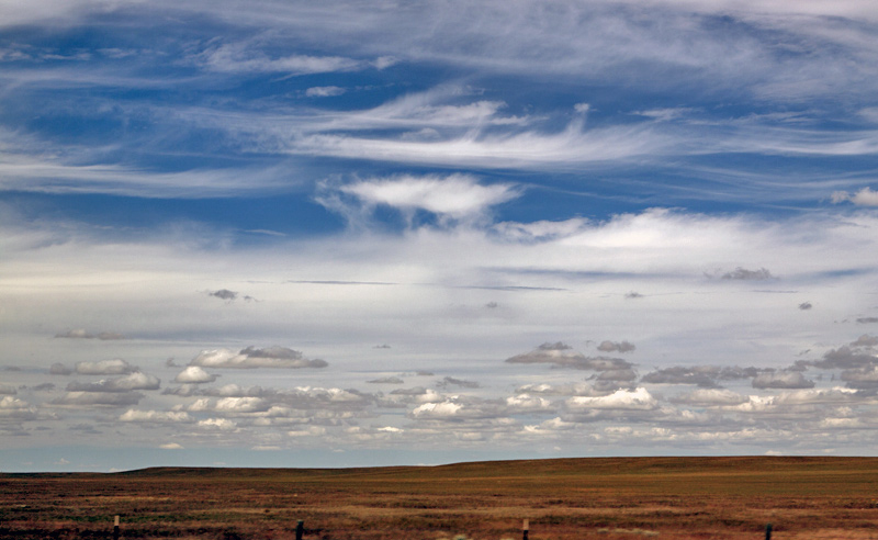 Heading west toward Rapid City from the Badlands, SD