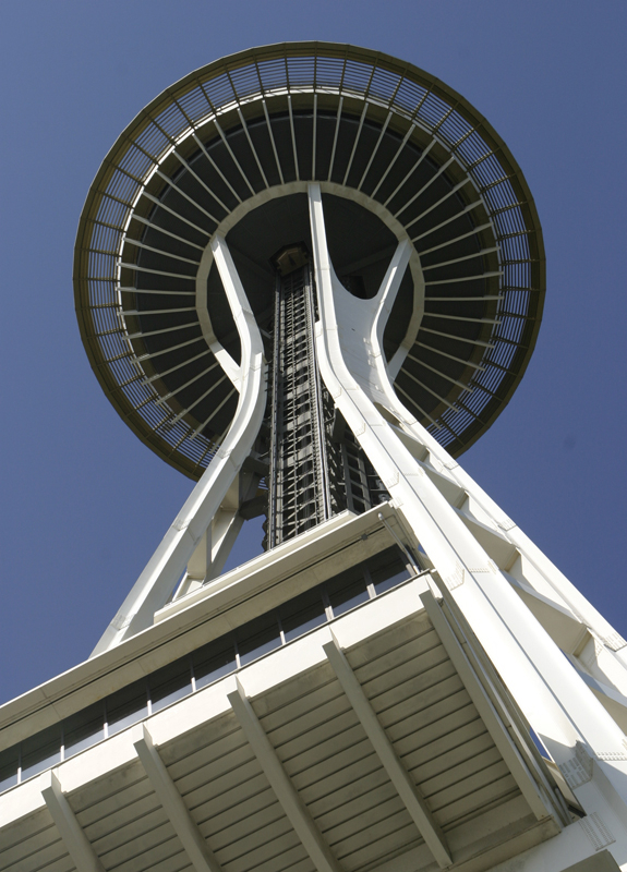 Looking up from the foot of the structure