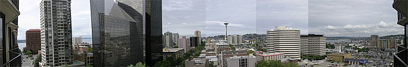 Lenora Street, Elliot Bay, Space Needle, Union Lake