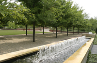 Esplanade, fountain - very overcast day