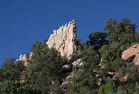 Outcrop of white (dolomite?) slowly eroding