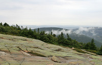 Cadillac Mountain, looking southeast. Rainy