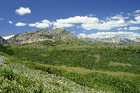 Looking west into the foothills of Glacier National Park