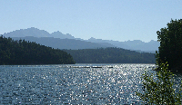 Hungry Horse Resevoir and Mountains