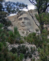 Lincoln through trees